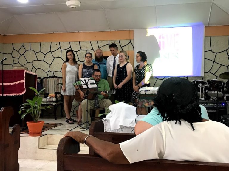 Missionaries singing praise songs